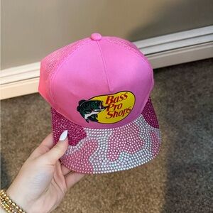Bass Pro Shops Pink and White hat